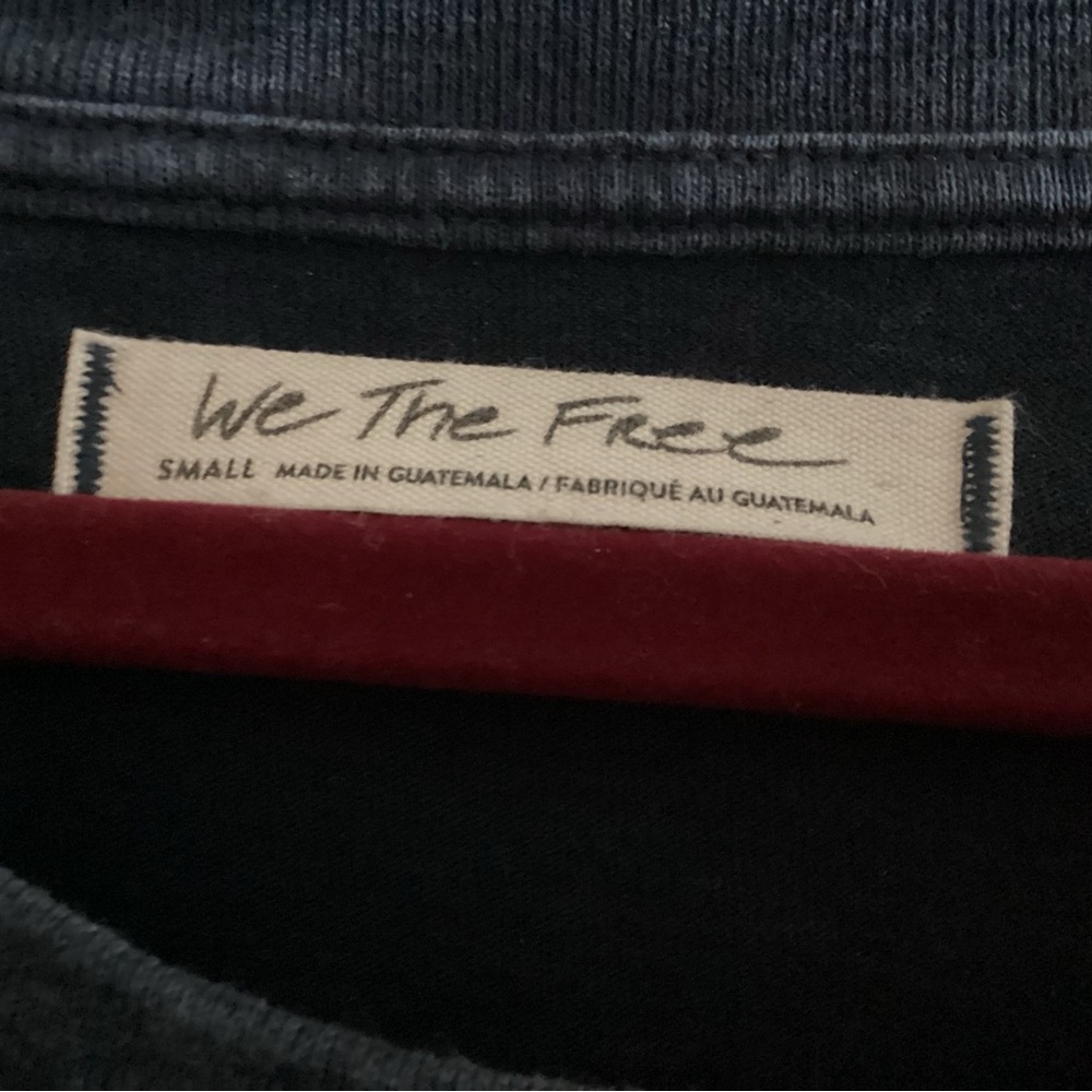 Free People We the Free Navy Blue Mineral Wash Shirt - Picture 3 of 4